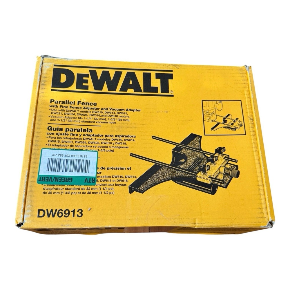 DEWALT DW6913 Parallel Fence Fine Adjuster Vacuum Adapter Router Open Box